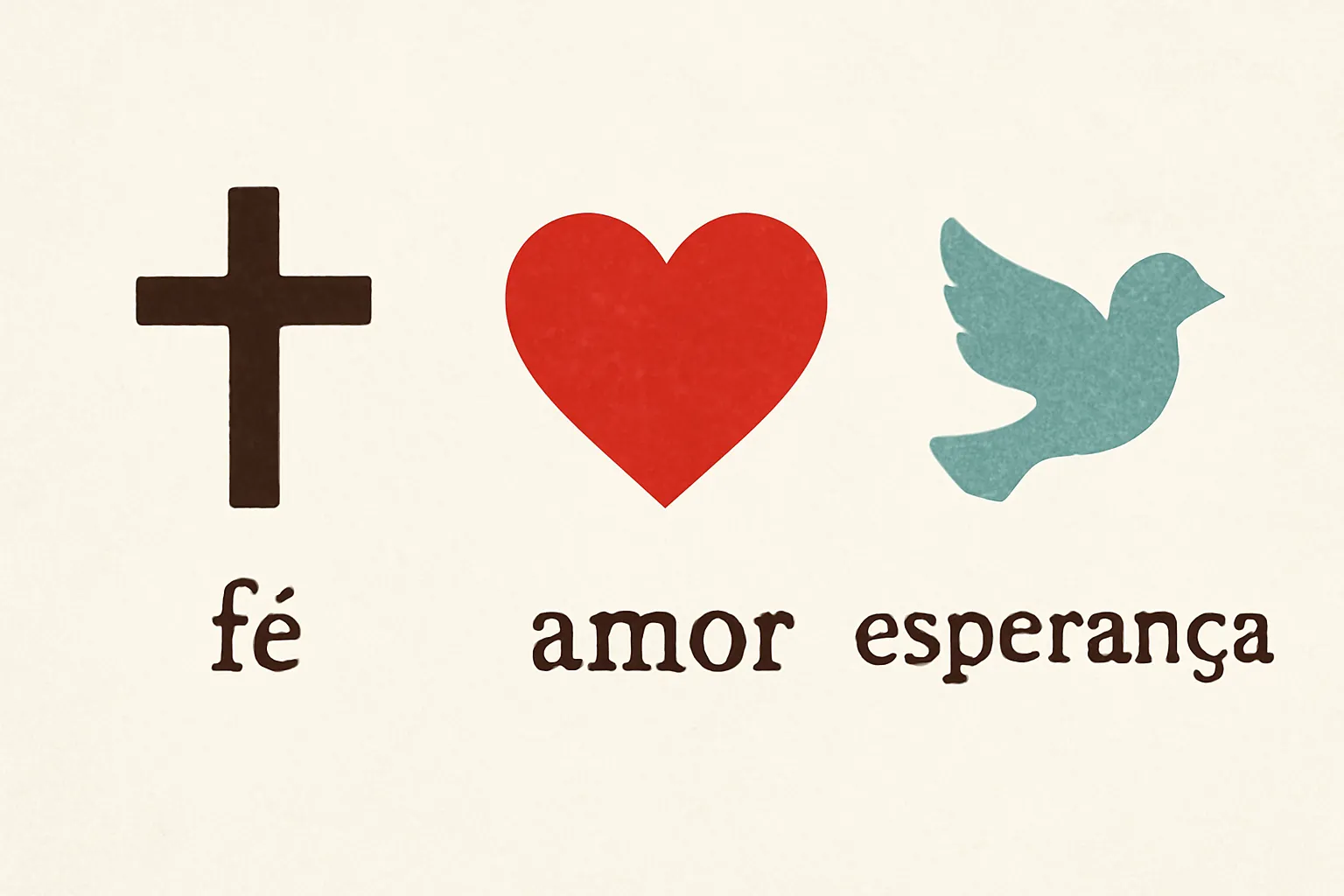 fé amor esperança